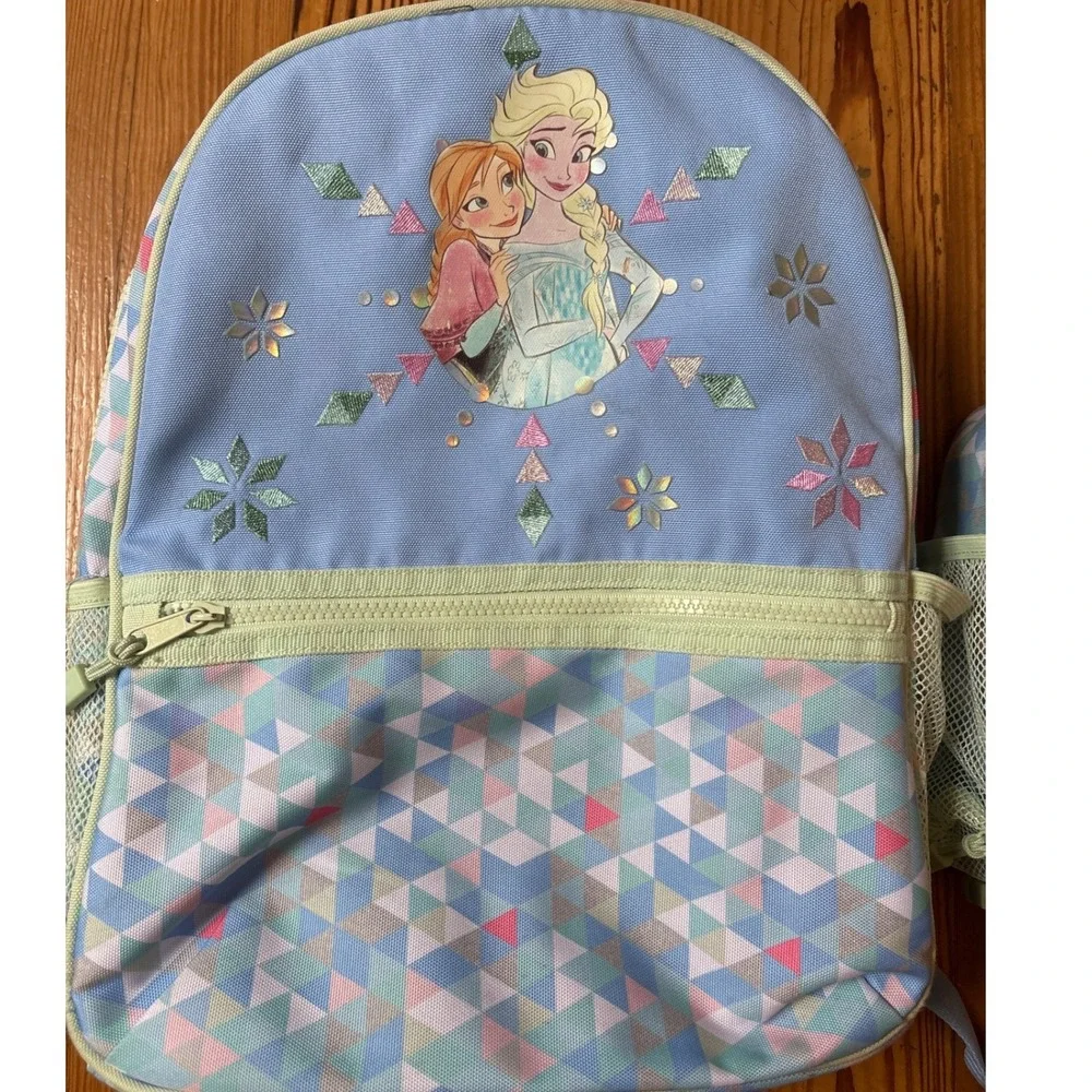 Disney Frozen Backpack and Lunch Box Kids Blue Anna Elsa Olaf Set SIZE One Size